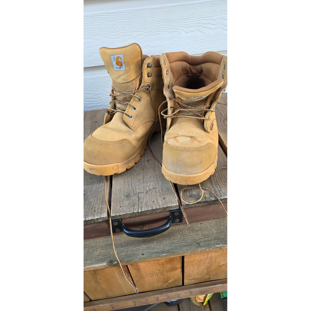 Carhartt Mens 6in Waterproof Composite Toe Work Boots Wheat Tan CWP6356 Size 13